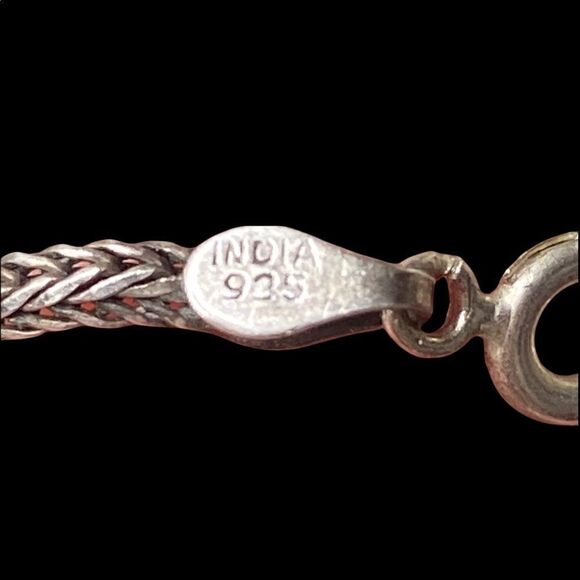 16” sterling silver 925 India wheat chain with spring lock clasp 2mm - Picture 4 of 13